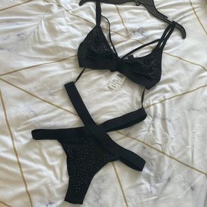 BRAND NEW WITH TAGS. Never been worn. Lingerie set w/ Rhinestones.